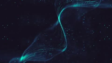 Abstract polygonal space low poly dark background with connecting dots and li Illustrazione stock