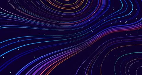 Abstract polygonal space low poly dark background with lines. Stock Illustration