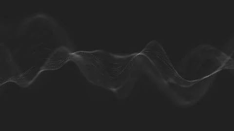 Abstract polygonal space low poly dark background with connecting dots and li Stock Illustration