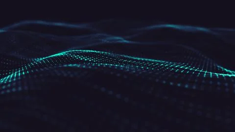 Abstract polygonal space low poly dark background with connecting dots and li Illustrazione stock