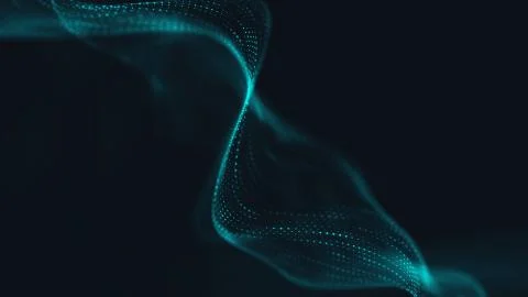 Abstract polygonal space low poly dark background with connecting dots and li Stock Illustration