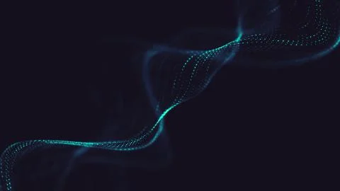 Abstract polygonal space low poly dark background with connecting dots and li Stock Illustration