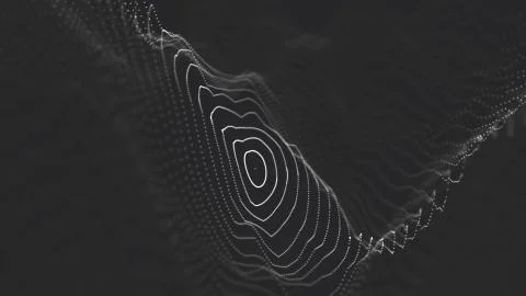 Abstract polygonal space low poly dark background with connecting dots and li Stock Illustration