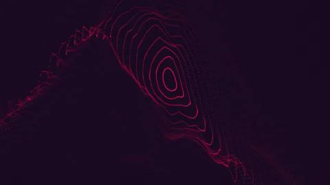 Abstract polygonal space low poly dark background with connecting dots and li Stock-Illustration