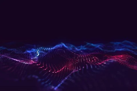 Abstract polygonal space low poly dark background with connecting dots and li Illustrazione stock