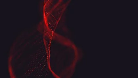 Abstract polygonal space low poly dark background with connecting dots and li Stock Illustration