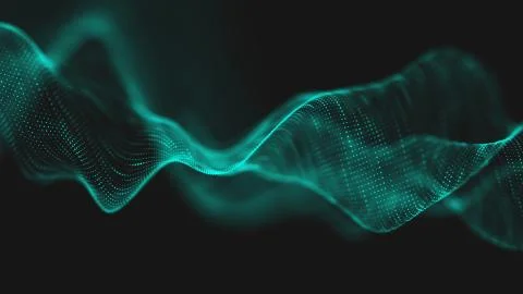 Abstract polygonal space low poly dark background with connecting dots and li Stock-Illustration