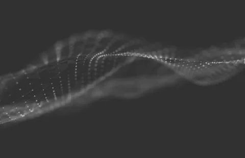 Abstract polygonal space low poly dark background with connecting dots and li Illustrazione stock