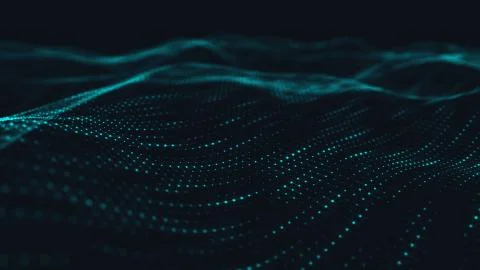 Abstract polygonal space low poly dark background with connecting dots and li Illustrazione stock