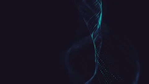 Abstract polygonal space low poly dark background with connecting dots and li Stock Illustration