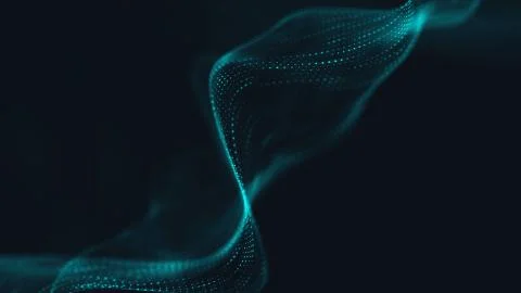 Abstract polygonal space low poly dark background with connecting dots and li Stock-Illustration