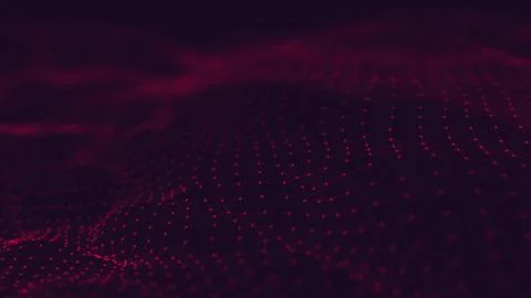 Abstract polygonal space low poly dark background with connecting dots and li Stock Illustration