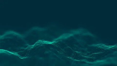 Abstract polygonal space low poly dark background with connecting dots and li Stock Illustration