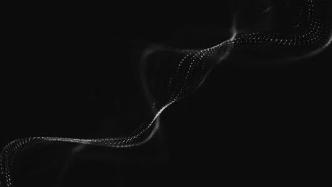 Abstract polygonal space low poly dark background with connecting dots and li Stock Illustration