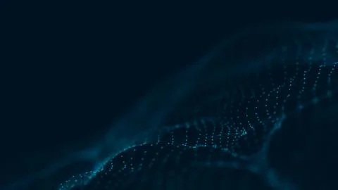 Abstract polygonal space low poly dark background with connecting dots and li Stock Illustration