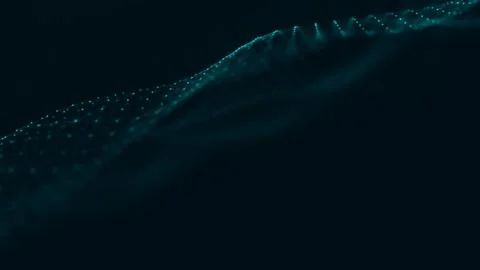 Abstract polygonal space low poly dark background with connecting dots and li Stock Illustration