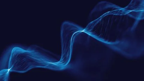 Abstract polygonal space low poly dark background with connecting dots and li Stock Illustration