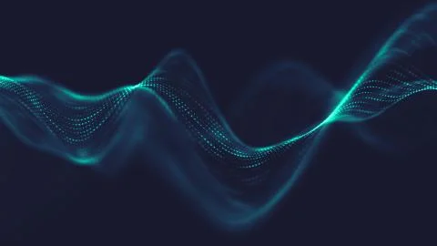 Abstract polygonal space low poly dark background with connecting dots and li Stock Illustration