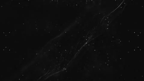 Abstract polygonal space low poly dark background with connecting dots and li Stock Illustration