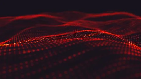 Abstract polygonal space low poly dark background with connecting dots and li Illustrazione stock