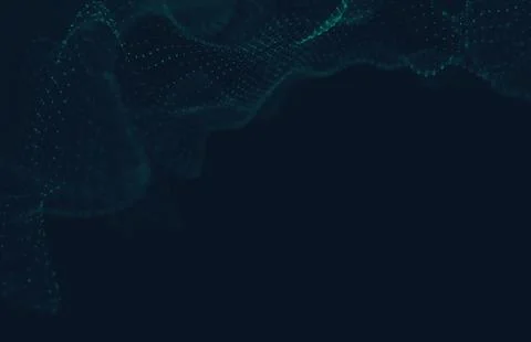 Abstract polygonal space low poly dark background with connecting dots and li Stock Illustration