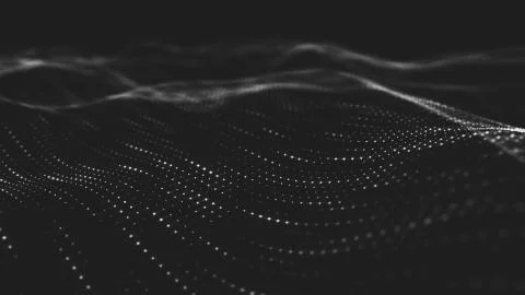 Abstract polygonal space low poly dark background with connecting dots and li Illustrazione stock