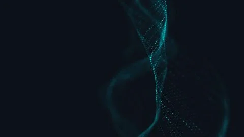 Abstract polygonal space low poly dark background with connecting dots and li Stock-Illustration