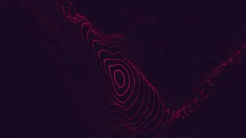 Abstract polygonal space low poly dark background with connecting dots and li Stock Illustration