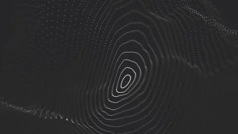 Abstract polygonal space low poly dark background with connecting dots and li Stock Illustration