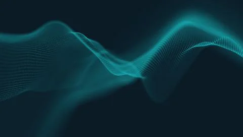 Abstract polygonal space low poly dark background with connecting dots and li Stock Illustration