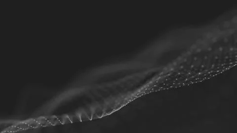 Abstract polygonal space low poly dark background with connecting dots and li Illustrazione stock