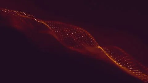 Abstract polygonal space low poly dark background with connecting dots and li Stock-Illustration