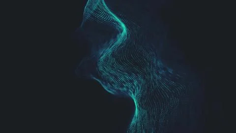 Abstract polygonal space low poly dark background with connecting dots and li Stock Illustration