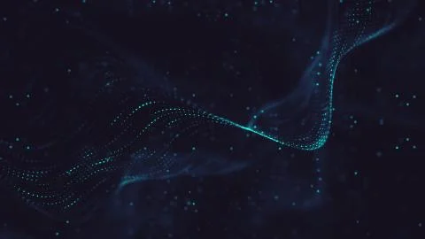 Abstract polygonal space low poly dark background with connecting dots and li Stock-Illustration