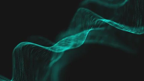 Abstract polygonal space low poly dark background with connecting dots and li Stock Illustration