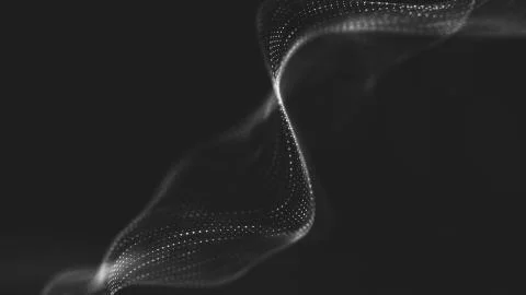 Abstract polygonal space low poly dark background with connecting dots and li Illustrazione stock