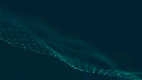 Abstract polygonal space low poly dark background with connecting dots and li Illustrazione stock