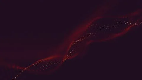 Abstract polygonal space low poly dark background with connecting dots and li Illustrazione stock