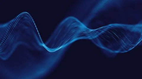 Abstract polygonal space low poly dark background with connecting dots and li Stock Illustration