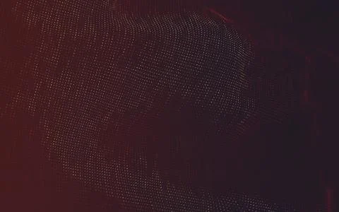 Abstract polygonal space low poly dark background with connecting dots and li Stock Illustration