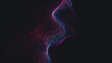 Abstract polygonal space low poly dark background with connecting dots and li Stock Illustration