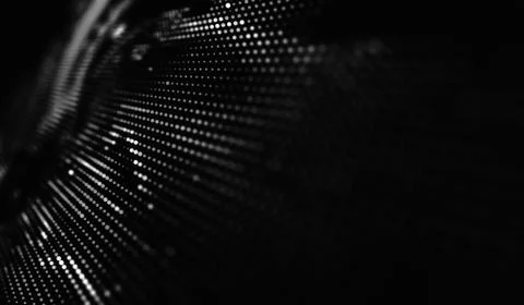 Abstract polygonal space low poly dark background with connecting dots and li Stock Illustration