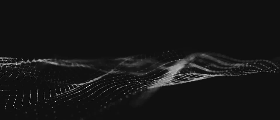 Abstract polygonal space low poly dark background with connecting dots and li Illustrazione stock