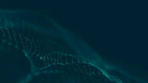 Abstract polygonal space low poly dark background with connecting dots and li Stock Illustration