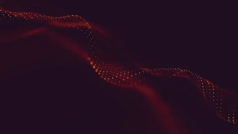 Abstract polygonal space low poly dark background with connecting dots and li Stock Illustration