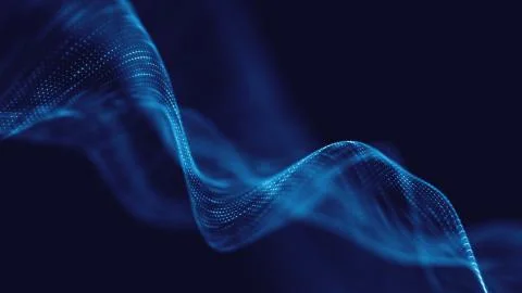 Abstract polygonal space low poly dark background with connecting dots and li Stock Illustration