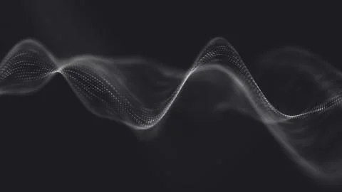 Abstract polygonal space low poly dark background with connecting dots and li Stock Illustration