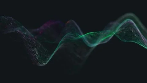 Abstract polygonal space low poly dark background with connecting dots and li Stock Illustration