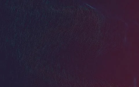 Abstract polygonal space low poly dark background with connecting dots and li Illustrazione stock