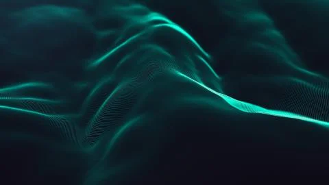 Abstract polygonal space low poly dark background with connecting dots and li Stock Illustration
